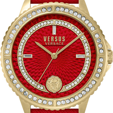 Versus by Versace Damen Armbanduhr Montorgueil 38 mm Armband Leder VSPLM3621